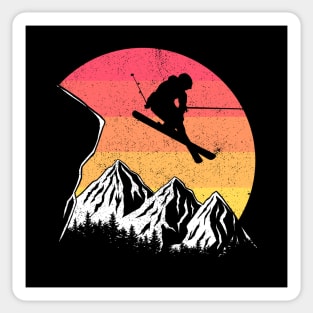 Vintage alpine skiing Sticker